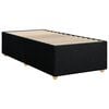 vidaXL Bed Frame without Mattress Black Single Fabric