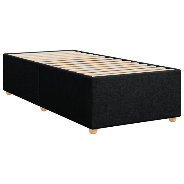 vidaXL Bed Frame without Mattress Black Single Fabric