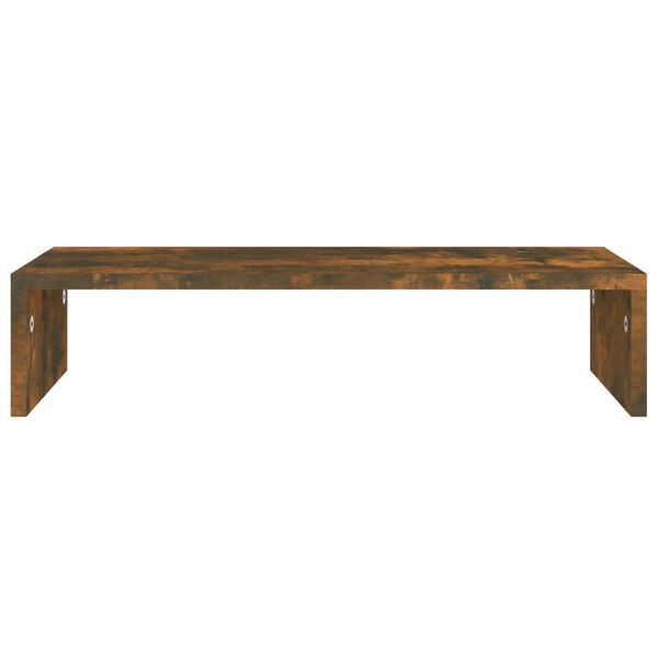 vidaXL Monitor Stand Smoked Oak 60x23.5x12 cm Engineered Wood