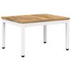 vidaXL Coffee Table Whitewash 49 x 60.5 x 36 cm Solid Acacia Wood
