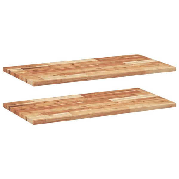 vidaXL Floating Shelves 2 pcs 100x40x2 cm Oil Finished Solid Wood Acacia