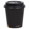 vidaXL Coffee Paper Cups with Lids 200 ml 250 pcs Black