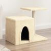 vidaXL Cat Tree with Sisal Scratching Posts Cream 50.5 cm