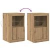 vidaXL LED Sideboard 2 pcs Artisan Oak 41 x 37 x 67 cm Engineered Wood