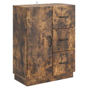vidaXL Sideboard Smoked Oak 66 x 34.5 x 87 cm Engineered Wood