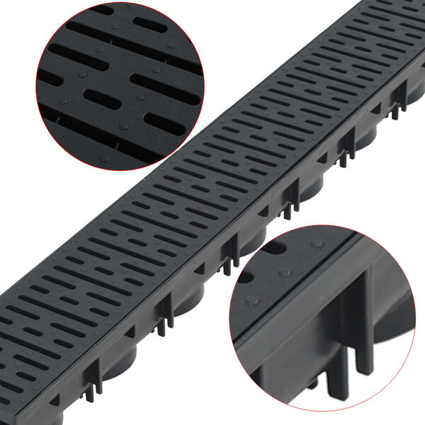 vidaXL Drainage Channels 3 pcs Plastic 3 m