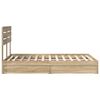 vidaXL Storage Bed with Drawer Sonoma Oak 135 x 190 cm Engineered Wood