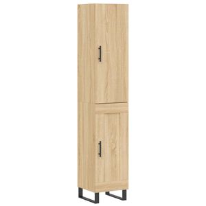 vidaXL Highboard Sonoma Oak 34.5x34x180 cm Engineered Wood