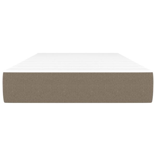 vidaXL Pocket Spring Bed Mattress Taupe 80x200x20 cm Fabric