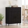 vidaXL Sideboard Black Oak 69.5 x 34 x 90 cm Engineered Wood