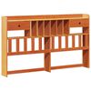 vidaXL Bookcase Bed without Mattress Wax Brown 150x200 cm King Solid Wood Pine
