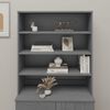 vidaXL Top for Highboard HAMAR Dark Grey 90x30x100cm Solid Wood Pine