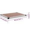 vidaXL Outdoor Shower Tray WPC Stainless Steel 80x62 cm Brown