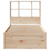 vidaXL Bed Frame without Mattress 75x190 cm Small Single Solid Wood Pine