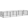vidaXL Dog Kennel Black 4 m&sup2; Steel