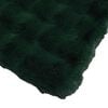 vidaXL Faux Rabbit Fur Blanket Dark Green 130 x 150 cm Polyester