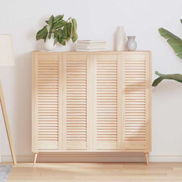 vidaXL Cabinet Doors Louvred Design 4 pcs 99x29.5 cm Solid Wood Pine