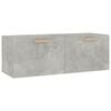 vidaXL Floating Cabinet | Concrete grey | Engineered wood | 100 cm wide