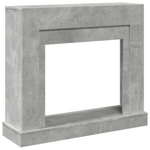 vidaXL Fireplace Surround Concrete Grey 100x30x87.5 cm Engineered Wood