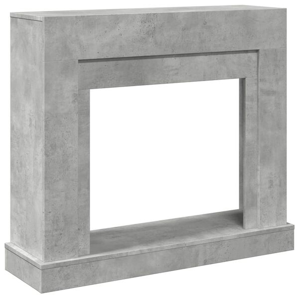 vidaXL Fireplace Surround Concrete Grey 100x30x87.5 cm Engineered Wood
