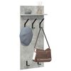 vidaXL Wall-Mounted Coat Rack with Shelf Concrete Grey 40 x 10 x 90 cm
