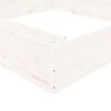 vidaXL Sandbox with Seats White Square Solid Wood Pine