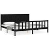 vidaXL Bed Frame without Mattress Black 200x200 cm Solid Wood Pine