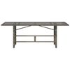 vidaXL Garden Table with Glass Top Grey 190x80x74 cm Poly Rattan