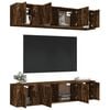 vidaXL 6 Piece TV Cabinet Set Smoked Oak Engineered Wood