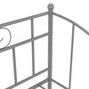 vidaXL Sofa Bed Frame without Mattress Grey Metal 90x200 cm