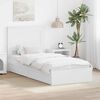vidaXL Storage Bed with Headboard White 90 x 200 cm Engineered Wood