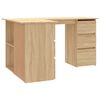 vidaXL Corner Desk Sonoma Oak 145x100x76 cm Engineered Wood