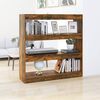vidaXL Book Cabinet/Room Divider Smoked Oak 100x30x103 cm