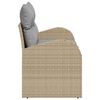 vidaXL Garden Sofa Beige 124 x 62 x 69cm Poly Rattan