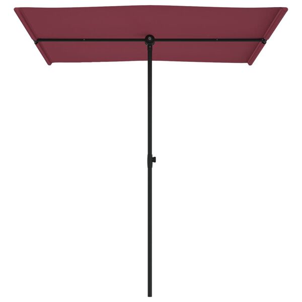 vidaXL Garden Parasol with Aluminium Pole 180x110 cm Bordeaux Red