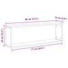 vidaXL Wall Cube Shelf 4 pcs Grey 80x15x26.5 cm Engineered Wood