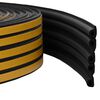 vidaXL Self-Adhesive Window Seal Black 9 x 6 mm 100 m EPDM Foam
