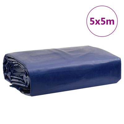 vidaXL Tarpaulin Blue 5x5 m 650 g/m²