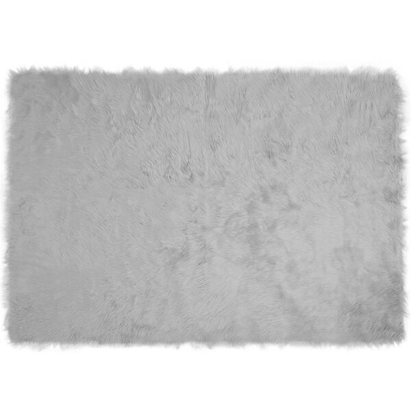 vidaXL Faux Sheepskin Rug Tafalla Grey 120 x 170 cm Polyester