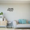 Homemania Wall Decoration Words 70x40 cm Steel Black