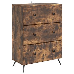 vidaXL Drawer Cabinet Smoked Oak 66 x 34.5 x 90 cm Engineered Wood