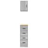 vidaXL Garage Cabinets 2 pcs Grey Sonoma Engineered Wood