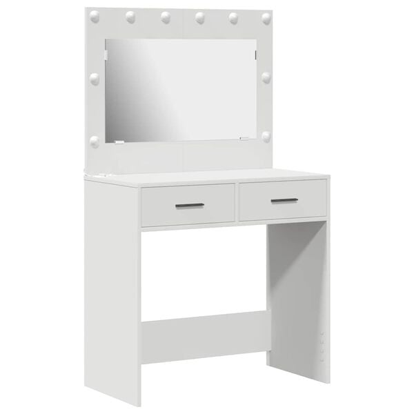 vidaXL Dressing Table White 78.5 x 41 x 135 cm Engineered wood