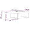 vidaXL TV Cabinets with LED Lights 2 pcs Concrete Grey 60x30x30 cm