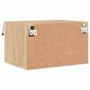 vidaXL Wall-mounted Bedside Cabinets with LED Lights 2 pcs Sonoma Oak