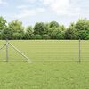 vidaXL Fence with Post Silver 0.4 x 25 m Steel