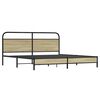 vidaXL Metal Bed Frame without Mattress Sonoma Oak 183x213 cm