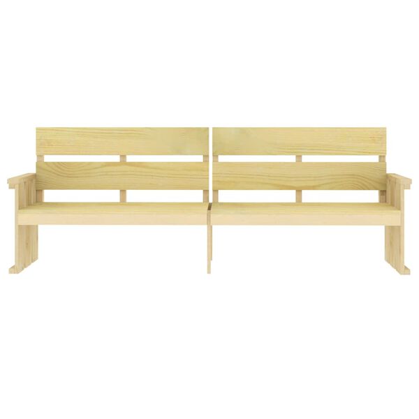 vidaXL 3 Piece Garden Dining Set Impregnated Pinewood