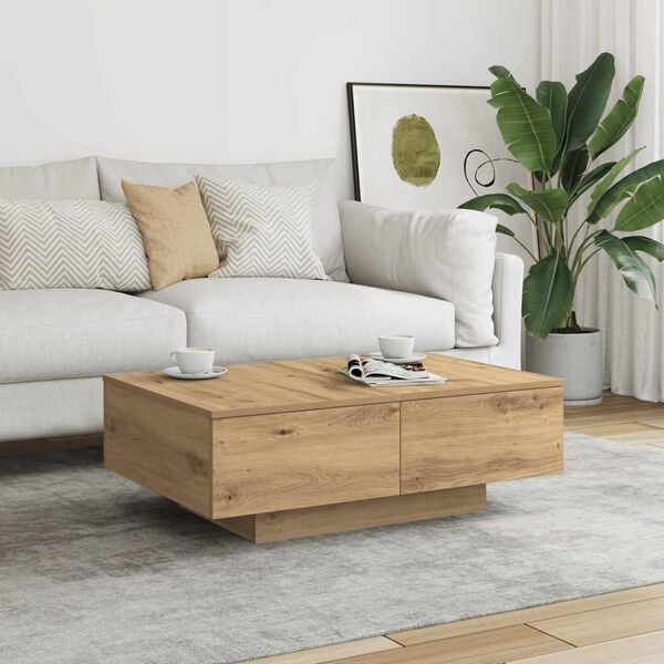 vidaXL Coffee Table Artisan Oak 90x60x31 cm Engineered Wood