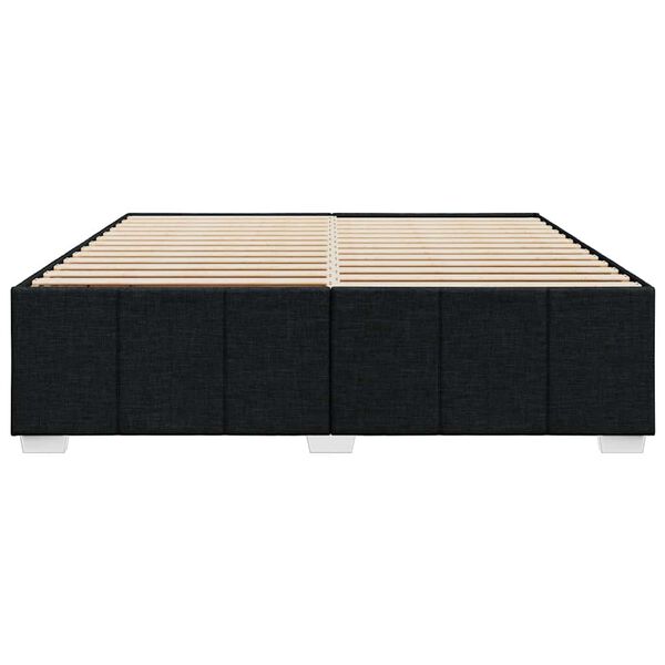 vidaXL Bed Frame without Mattress Black Super King Fabric